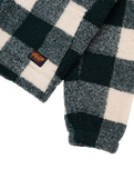 The Parlez Mens Province Check Sherpa Fleece Jacket in Deep Green