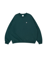 The Parlez Mens Powell Oversized Sweatshirt in Deep Green