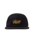 The Parlez Mens Ashton 5.5 Panel Cap in Black