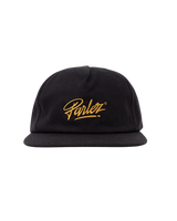 The Parlez Mens Ashton 5.5 Panel Cap in Black