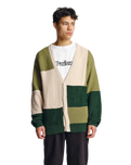 Flinton Knit Cardigan in Kelp Green