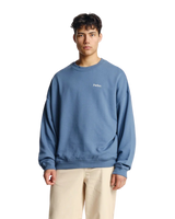 The Parlez Mens Vernon Oversized Crew Sweatshirt in China Blue