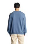 The Parlez Mens Vernon Oversized Crew Sweatshirt in China Blue