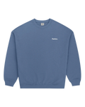 The Parlez Mens Vernon Oversized Crew Sweatshirt in China Blue