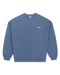 The Parlez Mens Vernon Oversized Crew Sweatshirt in China Blue