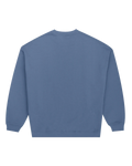 The Parlez Mens Vernon Oversized Crew Sweatshirt in China Blue
