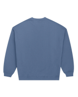 The Parlez Mens Vernon Oversized Crew Sweatshirt in China Blue