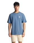The Parlez Mens Boca T-Shirt in China Blue