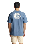 The Parlez Mens Boca T-Shirt in China Blue
