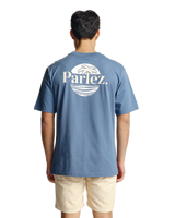 The Parlez Mens Boca T-Shirt in China Blue