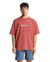 The Parlez Mens Staffa Oversized T-Shirt in Dusty Coral