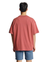 The Parlez Mens Staffa Oversized T-Shirt in Dusty Coral