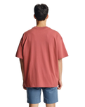 The Parlez Mens Staffa Oversized T-Shirt in Dusty Coral