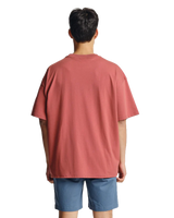 The Parlez Mens Staffa Oversized T-Shirt in Dusty Coral