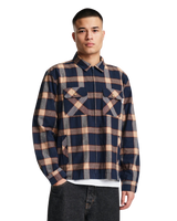 The Parlez Mens Chicago Shirt in Navy Check