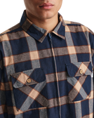 The Parlez Mens Chicago Shirt in Navy Check