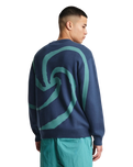 The Parlez Mens Pacific Knit Jumper in Lagoon