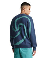 The Parlez Mens Pacific Knit Jumper in Lagoon
