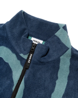 The Parlez Mens Chevy 1/4 Zip Fleece Jacket in Lagoon