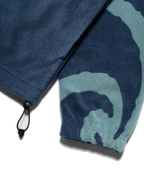 The Parlez Mens Chevy 1/4 Zip Fleece Jacket in Lagoon