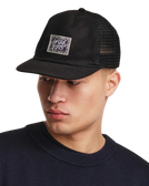 The Parlez Mens Slipstream Trucker Cap in Black