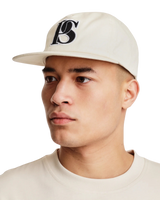 The Parlez Mens Crest 5.5 Panel Cap in Shell
