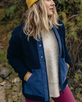 The Passenger Womens Clover 2.0 Fleece Jacket in Deep Navy