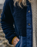 The Passenger Womens Clover 2.0 Fleece Jacket in Deep Navy