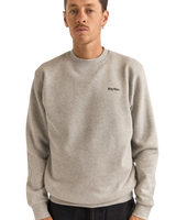 The Rhythm Mens Brand Fleece Sweatshirt in Grey Heather