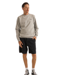 The Rhythm Mens Brand Fleece Sweatshirt in Grey Heather