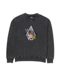 Boys Psychosis Sweatshirt in Washed Black