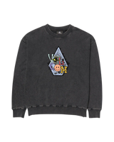 Boys Psychosis Sweatshirt in Washed Black