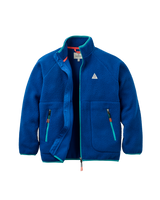 The Passenger Womens Home Full Zip Sherpa Fleece Jacket in Blue Navy