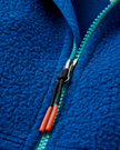 The Passenger Womens Home Full Zip Sherpa Fleece Jacket in Blue Navy