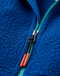 The Passenger Womens Home Full Zip Sherpa Fleece Jacket in Blue Navy