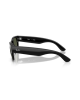The Ray-Ban Mega Wayfarer II Sunglasses in Polished Black & Green