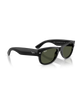 The Ray-Ban Mega Wayfarer II Sunglasses in Polished Black & Green