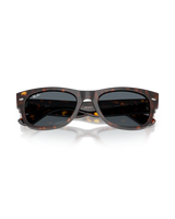 The Ray-Ban Mega Wayfarer II Sunglasses in Polished Havana & Blue