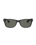 New Wayfarer Polarised Sunglasses in Matte Rubber Black & Green