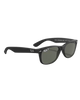 New Wayfarer Polarised Sunglasses in Matte Rubber Black & Green