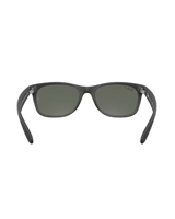 New Wayfarer Polarised Sunglasses in Matte Rubber Black & Green