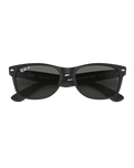 New Wayfarer Polarised Sunglasses in Matte Rubber Black & Green