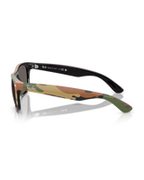 The Ray-Ban New Wayfarer Classic Sunglasses in Matte Green & Green Camuflage