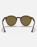 The Ray-Ban RB2180 Sunglasses in Striped Red Havana