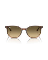 The Ray-Ban Elliot Sunglasses in Polished Striped Brown & Green