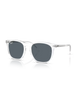 The Ray-Ban RB2210 Sunglasses in Polished Transparent & Blue