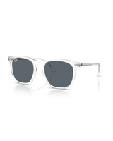 The Ray-Ban RB2210 Sunglasses in Polished Transparent & Blue