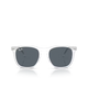 The Ray-Ban RB2210 Sunglasses in Polished Transparent & Blue
