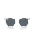 The Ray-Ban RB2210 Sunglasses in Polished Transparent & Blue