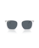 The Ray-Ban RB2210 Sunglasses in Polished Transparent & Blue